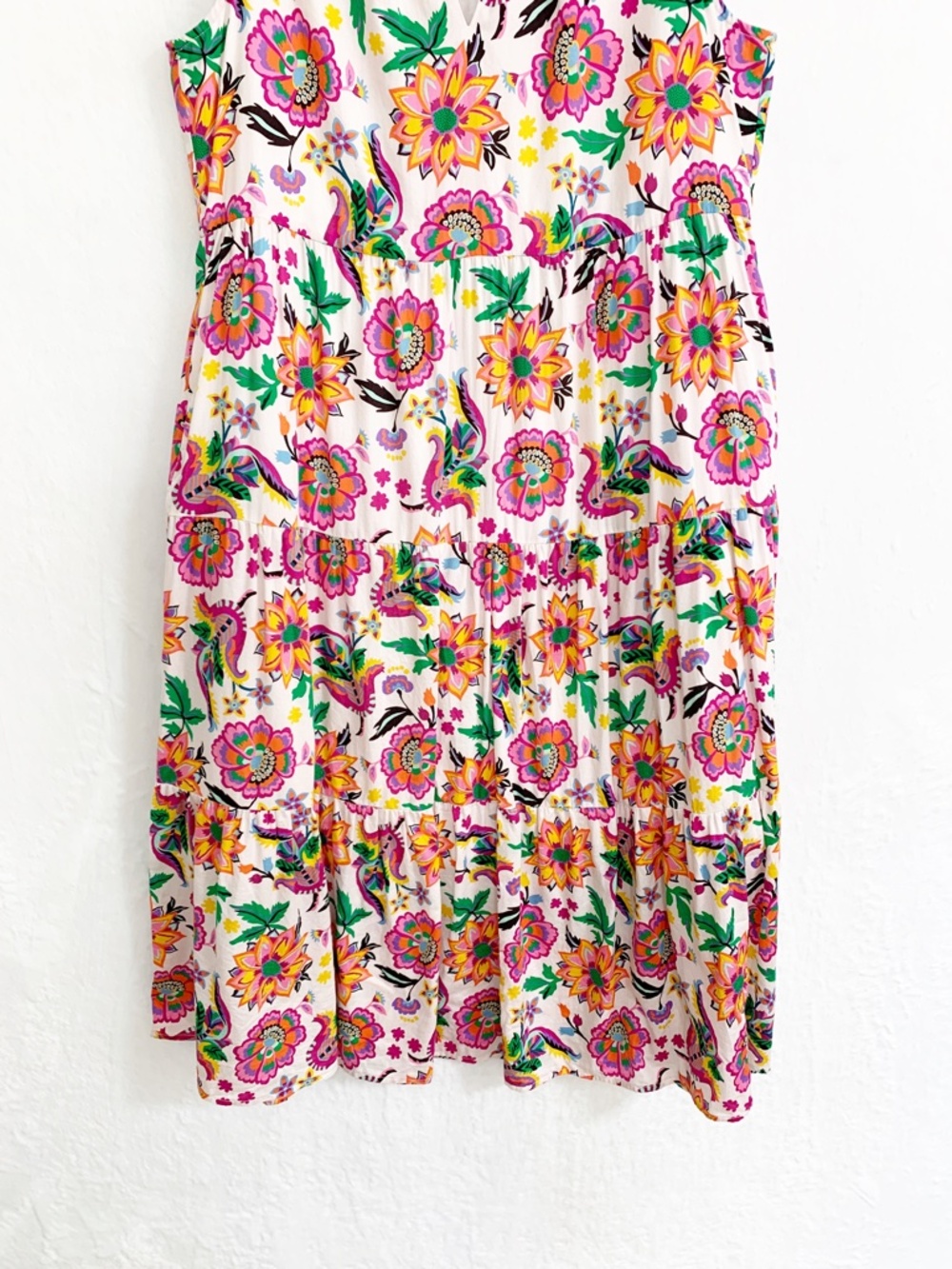 Crosby by Mollie Burch Wesley Ruffle Collar Tiered Midi Dress in Festival Floral - Picture 6 of 16
